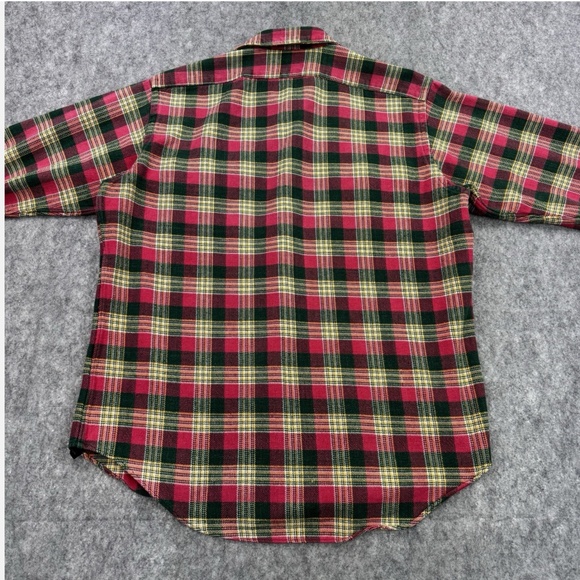 RRL Double RL Shirt Mens Medium Red Plaid Fannel Thick Workshirt Ralph Lauren - Picture 11 of 13